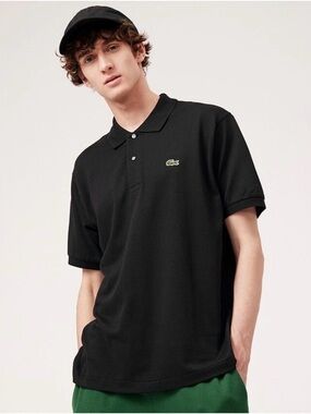 Lacoste Men's Classic Fit Mesh Polo Shirt Size 5/L Black Golf Causal